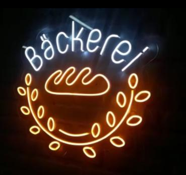 Bäckerei Neon Led Werbeleuchte für ihr Restaurant, Fastfoodladen!